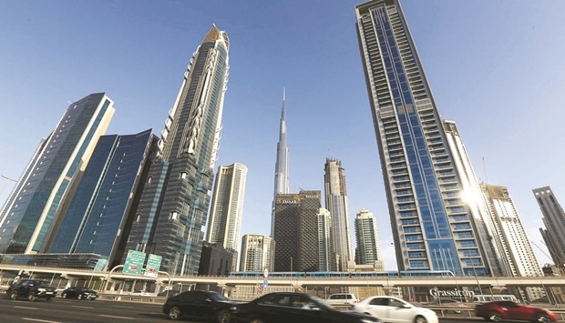 A general view of Sheikh Zayed Road in Dubai.