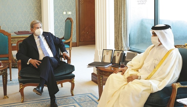 The meeting focused on bilateral relations between Qatar and the European Commission and means to enhance them, and reviewed aspects of co-operation.