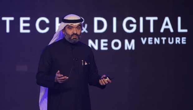 Abdullah Alswaha, Saudi Minister of Communications and Information Technology, during his keynote address at LEAP22.