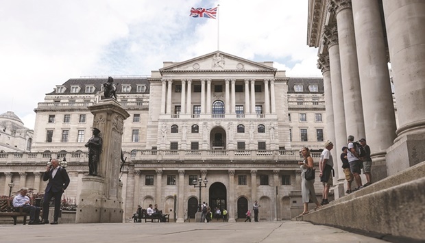 The Bank of England in the City of London. Traders are scaling back wagers on BoE rate hikes even as price pressures in the UK economy continue to build, a sign theyu2019re looking for validation from officials before adding to their bets.