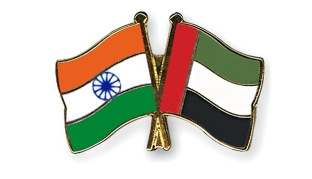 Flag pin India_UAE, India-UAE flags pin