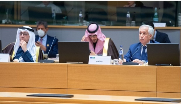 Qatar was represented in the session by HE the Minister of State for Foreign Affairs Sultan bin Saad Al Muraikhi