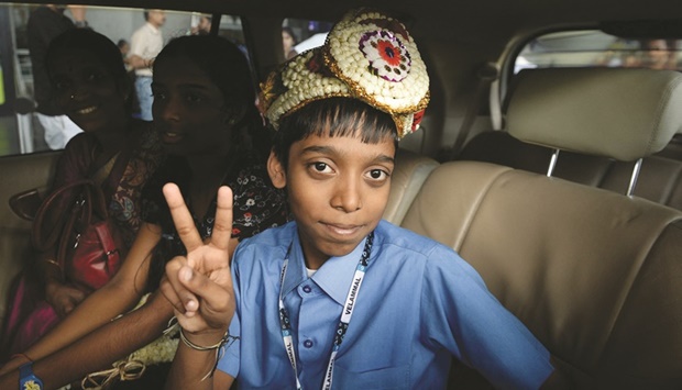 Indian chess prodigy Rameshbabu Praggnanandhaa. (AFP)