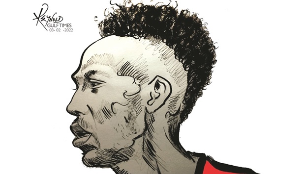 Pierre-Emerick Aubameyang. (Illustration by Reynold/Gulf Times)