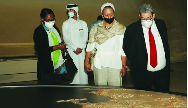 The Prime Minister of Saint Vincent and the Grenadines visits the Qatar National Museum