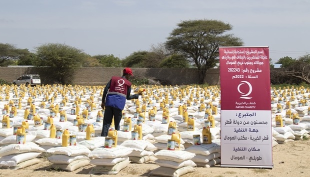 Qatar Charity, as part of its humanitarian appeal launched under its u2018Together against Hungeru2019 drive, aims to provide aid to more than a million affected Somalis in three states: Somaliland, Galmudug and Jubbaland.