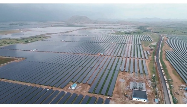 Solar power park at Pavagada in Tumakuru, Karnataka.