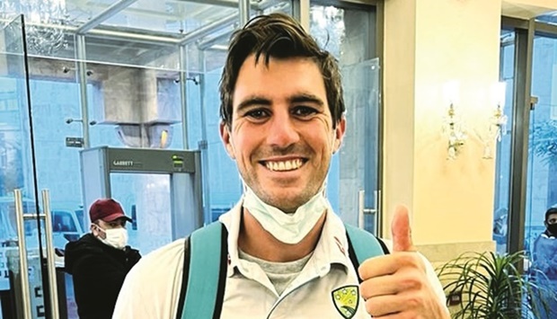 Australian Test captain Pat Cummins is all smiles on his arrival in Islamabad, Pakistan, yesterday. Australia will play three Tests and a similar number of ODIs besides a T20 international on their first tour to Pakistan in over 24 years.