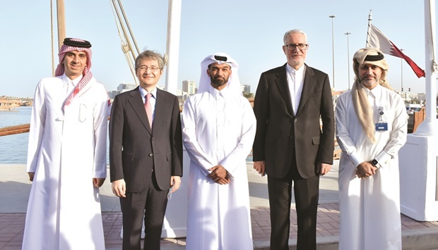 Iranu2019s Ambassador to Qatar Hamidreza Dehghani and South Korea's Ambassador Joon He Lee hoisted their nation's flags at the Doha Corniche on Thursday, after the two countries qualified for the FIFA World Cup Qatar 2022 recently.