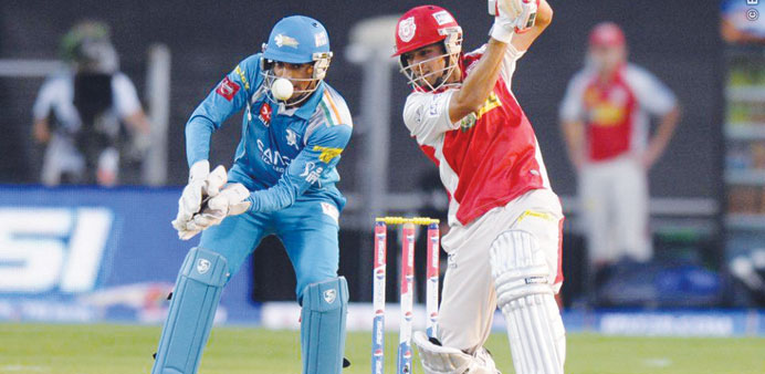 Manan Vohra of Kings XI Punjab bats during their IPL match against Pune Warriors at the Subrata Roy Sahara Stadium, Pune.