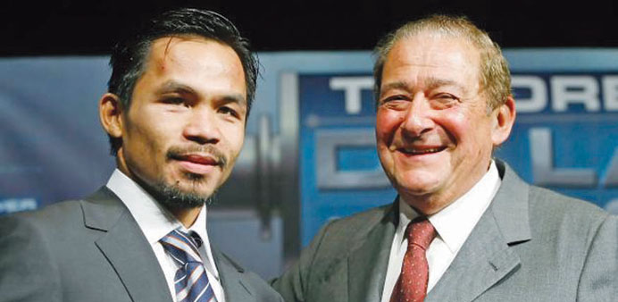 Manny Pacquiao with promoter Bob Arum
