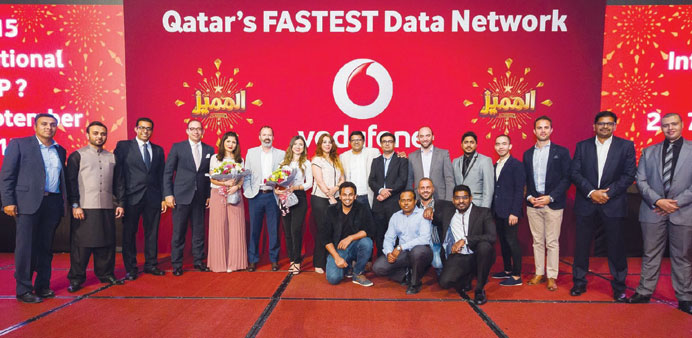 The Vodafone team at the Al Mumayaz event.