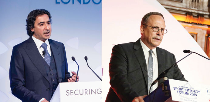 Mohamed Hanzab (left),  Chris Eaton