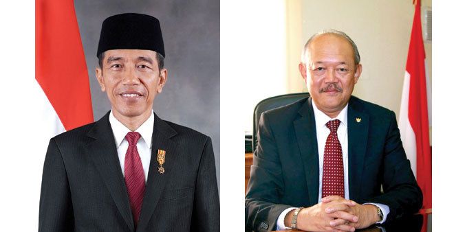 Widodo (left) and Hadi: Looking to strengthen co-operation with Qatar.