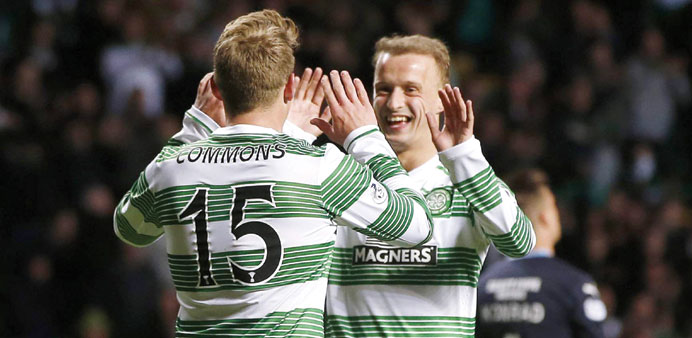 Celtic had opened up an 11 point lead with three games remaining when they thrashed Dundee 5-0 on Friday night. (Reuters)