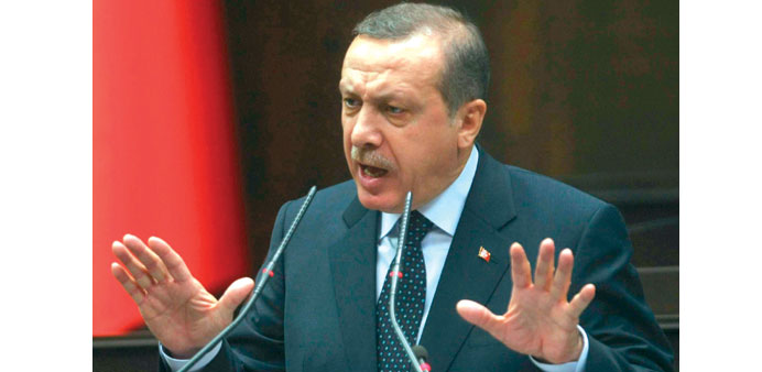 Erdogan: facing his biggest test of his decade in power.