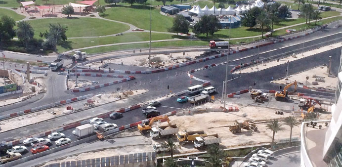 Work at the Sheraton intersection