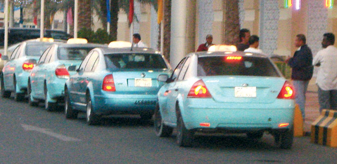 Taxis waiting for passengers