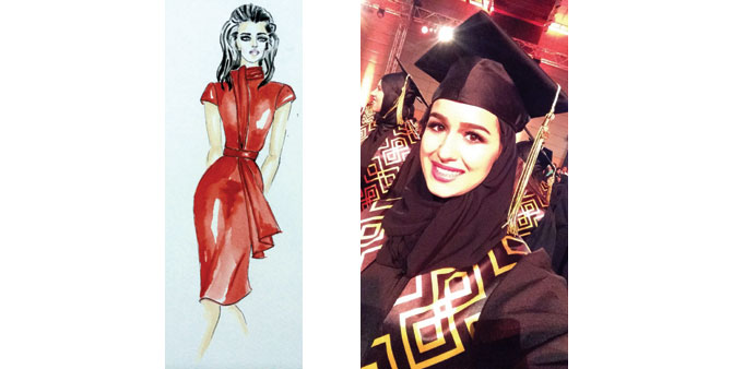 Lady in Red,   Right: Marwa al-Said