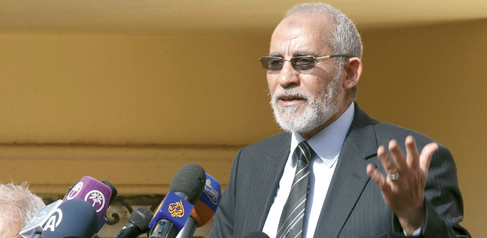 Badie was charged in July with incitement to murder in connection with protests before Mursi was ousted