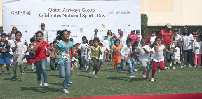 Children participating in the event.