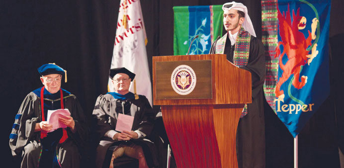One of the speakers at the convocation ceremony.