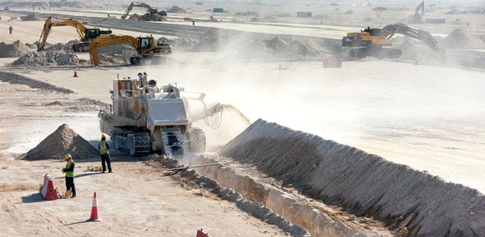 Construction has begun on a new expressway project, the East West Corridor in south Doha.