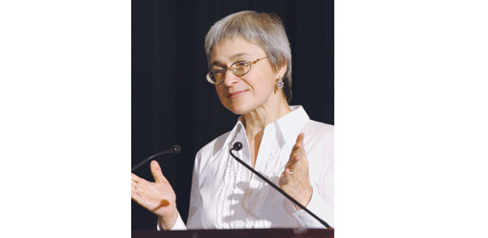 Politkovskaya: a critic of Putin.