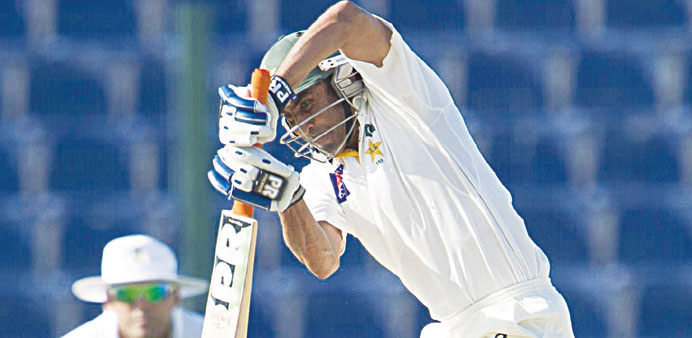 Younis Khan in action in the first Pakistan-SA Test in Abu Dhabi last week.
