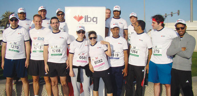 Some of the ibq staff who took part in the QCB race.