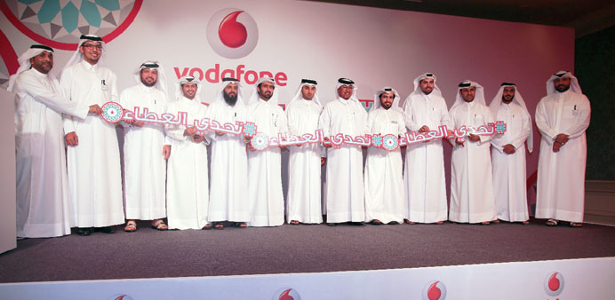 Officials of Vodafone, charity organisations, youth activists and dignitaries at the event.