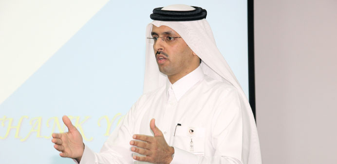 Saif al-Kaabi addressing the meeting.