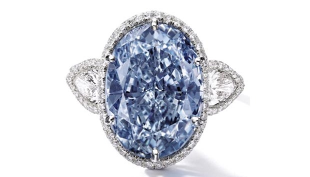 A 10.10 carat vivid blue diamond is to be auctioned next month.