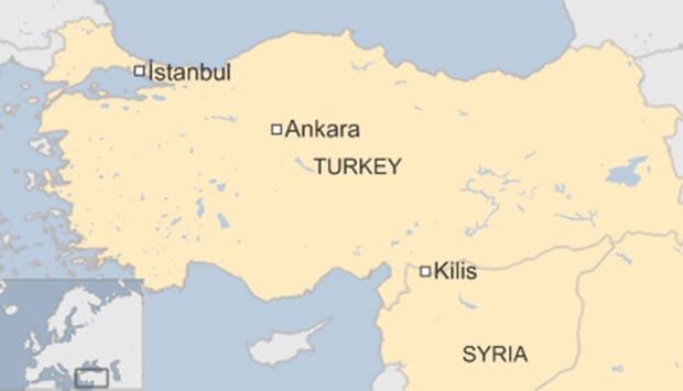 The firing came after eight rockets launched from an area of Syria held by the Islamic State group killed a woman and a four-year-old boy in Kilis on Tuesday