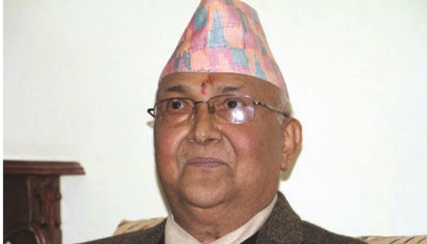 K.P. Oli  has been in power for just eight months