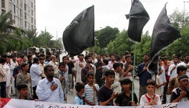 People protest against sectarian killings