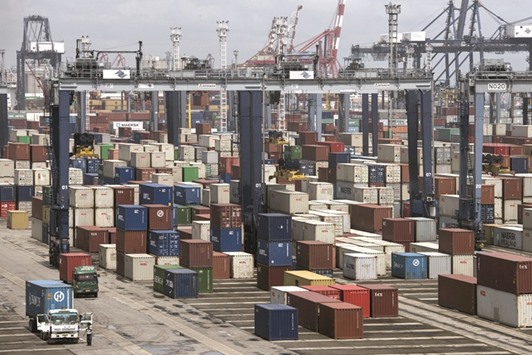 Shipping containers at Tanjung Priok Port, North Jakarta. In its annual policy review yesterday, the IMF forecast Indonesiau2019s 2016 real gross domestic product growth at 4.9%, up from 4.7% in 2015 and 5% in 2014.