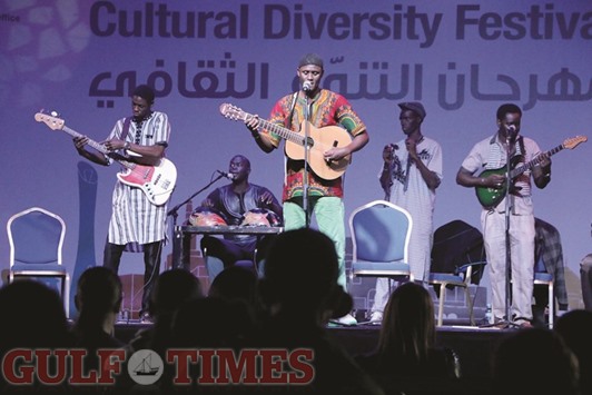 ON SONG: The folk music group enthralled the Doha audience.     Photos by Umer Nangiana