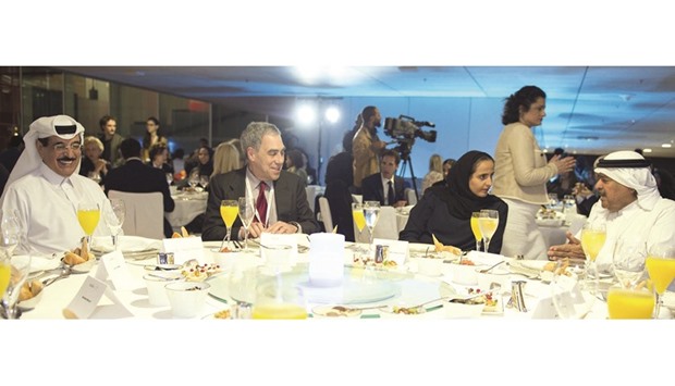 HE Sheikha Al Mayassa bint Hamad bin Khalifa al-Thani and other dignitaries at the gala dinner.