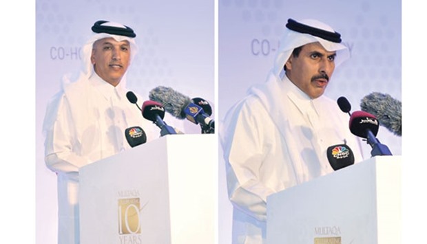HE al-Emadi and HE Sheikh Abdullah: Positive medium-term economic outlook.
