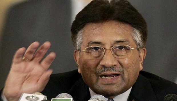 Pervez Musharraf gestures during a news conference in this file photo.