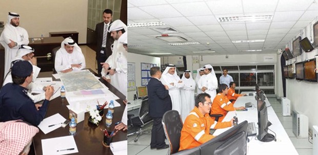 HE Mohammed bin Abdullah al-Rumaihi visits support services area.