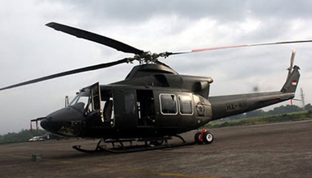 A Bell 412 helicopter of Indonesian military