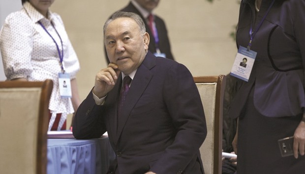 Nazarbayev visits a polling station in Astana