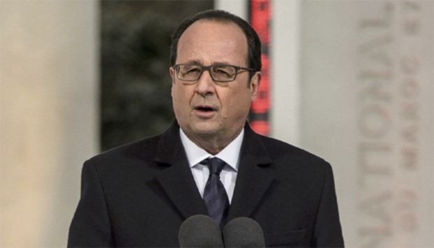 President Francois Hollande's hair is kept perfectly groomed.
