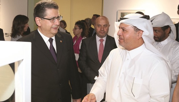 Dignitaries at the opening of the exhibition.