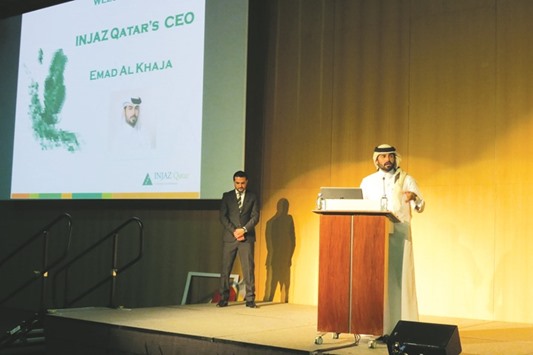 Al-Khaja delivers a speech before 300 students entering the u201c2016 Company Programme.u201d
