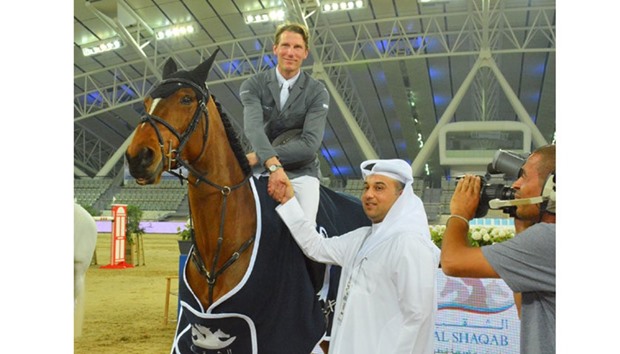 Frenchman Kevin Staut won the CSI5* Table A (238.2.1a) 1.50m, the feature event on the first day of the CHI Al Shaqab yesterday. PICTURES: Garsi Lotfi
