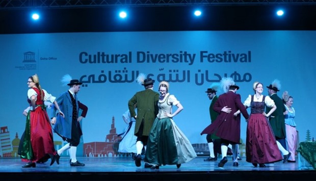 A lively show by Austrian group u2018Wachauer Folkstanzgruppeu2019 at Katara.