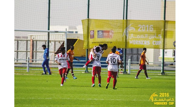 Action from the Workers Cup, organised by the Qatar Stars League.